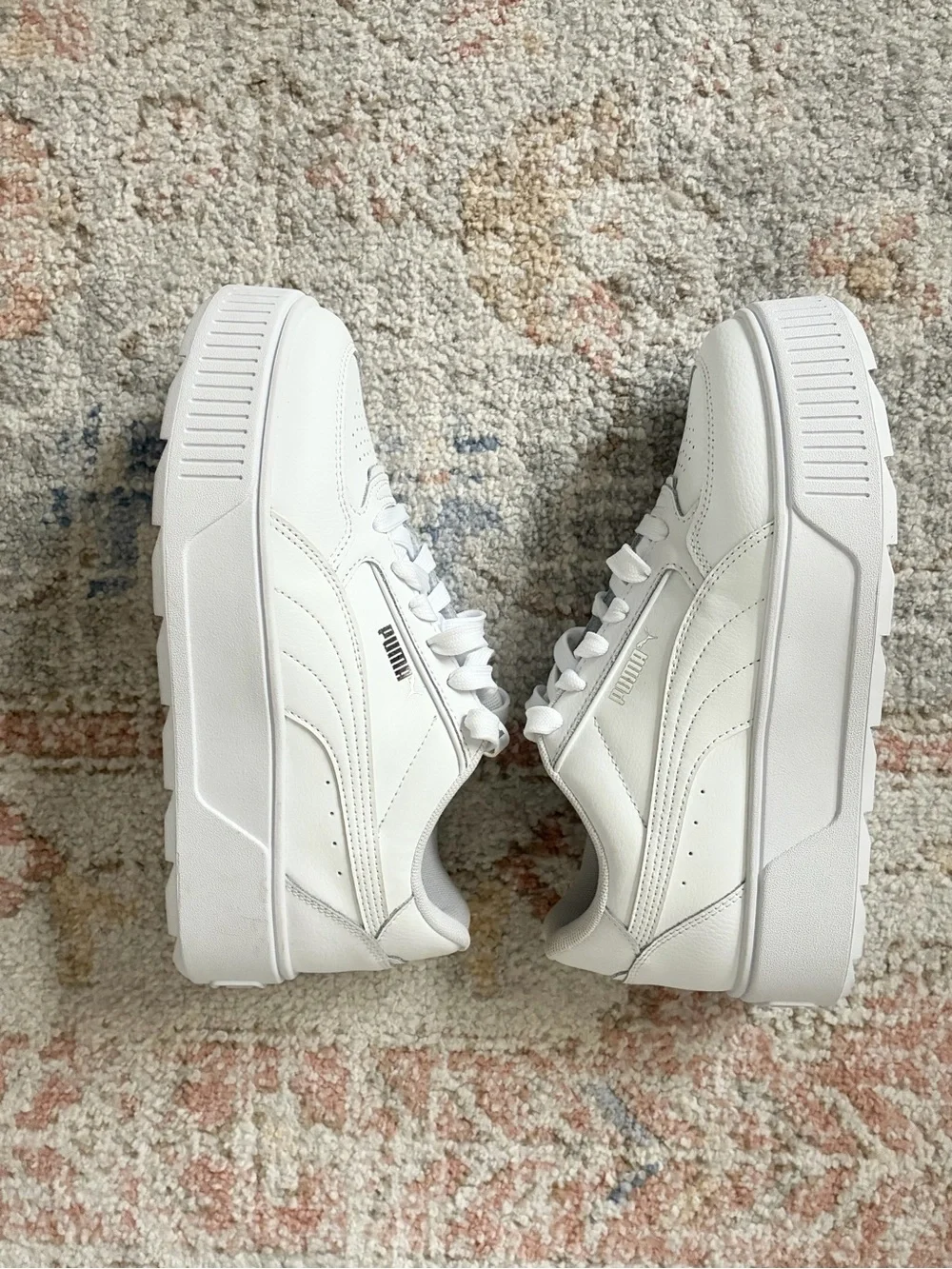 Y2K Style Puma Karmen White Chunky Platform Sneakers - US 7